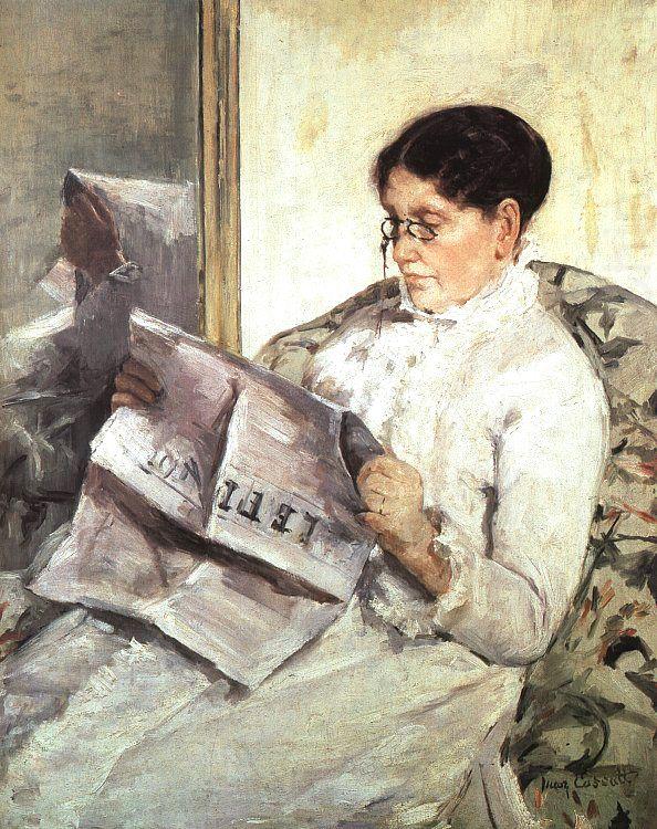 Mary Cassatt Reading Le Figaro china oil painting image